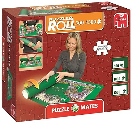 Jumbo 17690 - Puzzle Mates and Roll, Puzzlematte, bis 1500 Teile