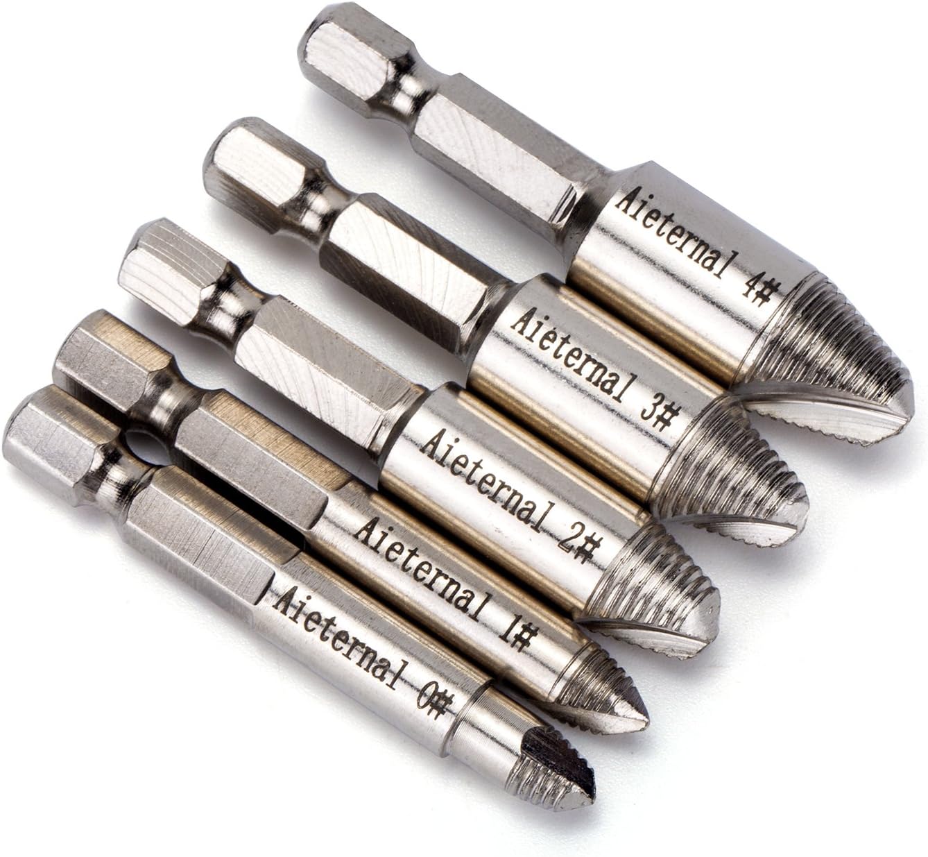 5pcs Damaged Screw Remover Set - Extractor Set by Aieternal - Easily Remove Stripped or Damaged Screws - Set of 5 Stripped Screw Removers