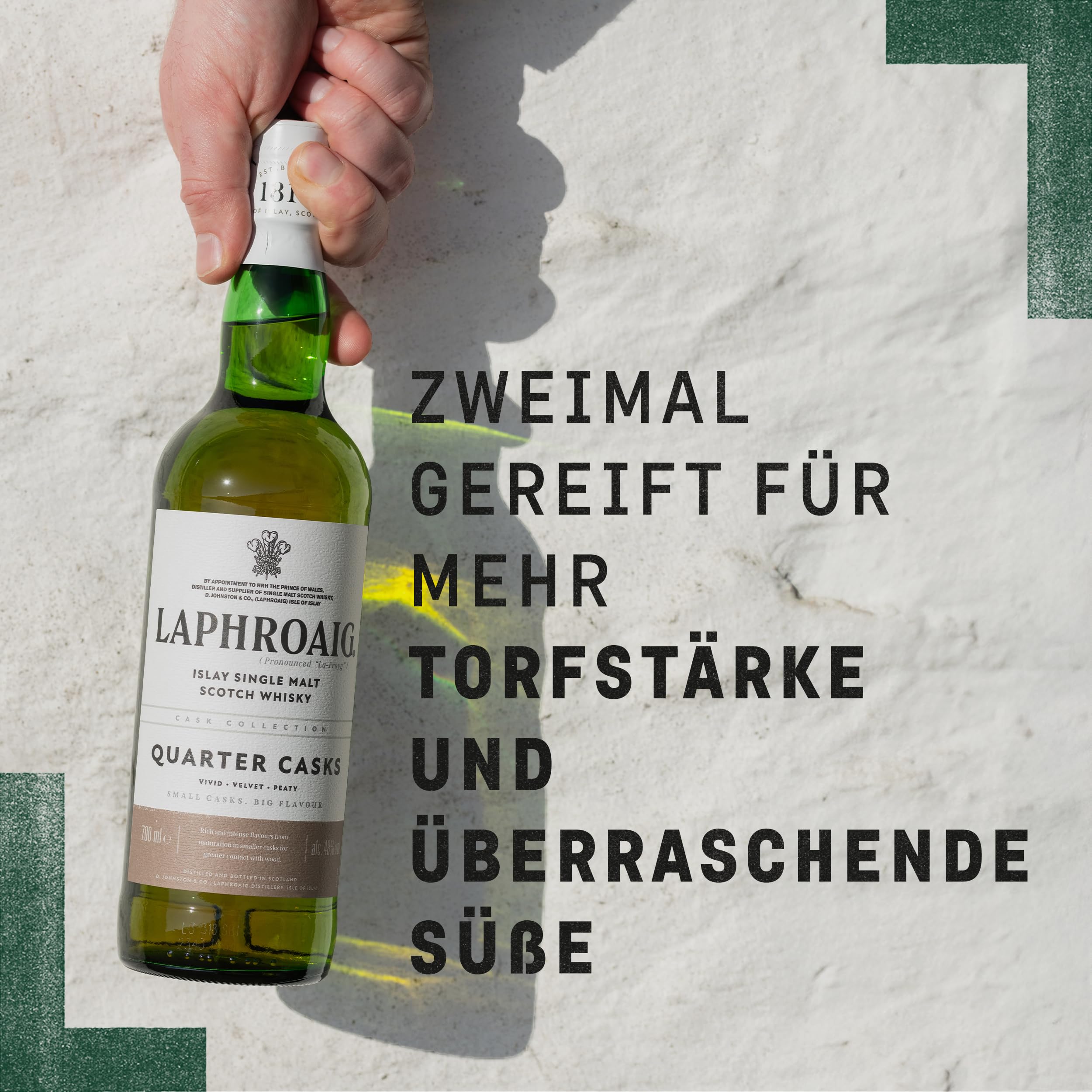 Laphroaig Quarter Cask | Islay Single Malt Scotch Whisky | mit Geschenkverpackung | in Quarter Casks gereift | 48% Vol | 700ml Einzelflasche 7