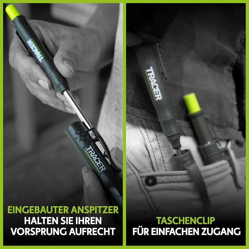 Tieflochmarker Bleistift – Ausziehbarer Baustift 2B, 120mm — Foto 6 von 7