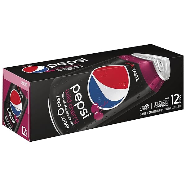 PEPSI ZERO SUGAR WILD CHERRY SODA (12 COUNT,...