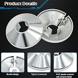 Apragaz 10Pcs Radiator Pipe Covers 15mm x 200mm and 16mm Collars Chrome view 3