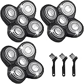 5D Blades Shaver Replacement Heads,Head Electric Razor Shaving Compatible with Frbid Replacement Blades Shaver kit for Bald Men with 3 Cleaning Brush, 3 Pack by Plantarecover