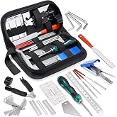MIFOGE 25-Piece Guitar Repair Tools Kit with Carry Bag | Maintenance Tool with Ruler Gauge Measuring Tool Hex Wrench Files for Acoustic Electric guitar Ukulele Bass Banjo