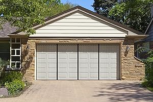 Liveinu Magnetic Garage Door Screen 2 Car Screen Door For Single or Double Garage with Upgraded Hook & Loop Install Magnetic 