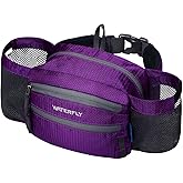 WATERFLY Fanny Pack Waist Bag: Waist Pack for Women Men with Two Water Bottle Holder Hiking Fanny Pack for Running Walking DogWalking Travel Cycling