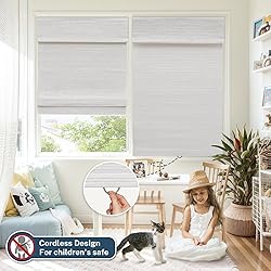 Pasoun Cordless Roman Shades for