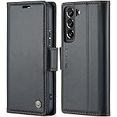 SINIANL for Samsung Galaxy S22 Plus Wallet Case with RFID Blocking, Galaxy S22+ Case Wallet for Men Women Card Holder Magnetic Clasp Kickstand Leather Book Folio Case for Galaxy S22 Plus Black