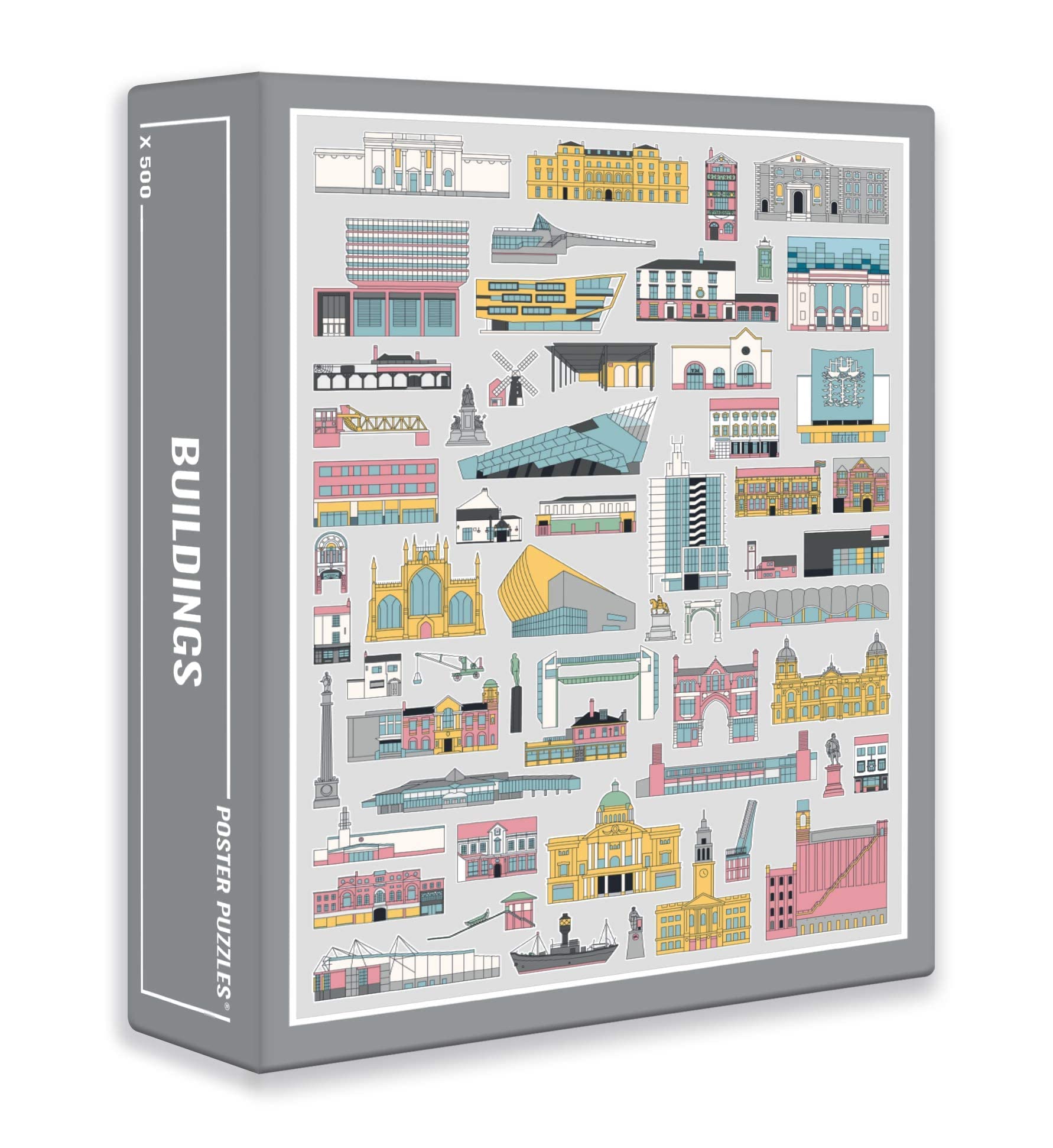 Cloudberries Buildings - Fun 500-Piece Buildings Jigsaw Puzzle for Adults with Cool Architecture and Construction Theme (500 pieces)