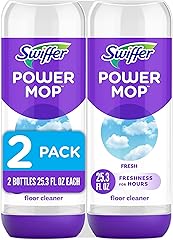 Swiffer PowerMop Floor Cleaning Solution with Fresh Scent, PowerMop Refills, Floor Cleaner for Mopping, 25.3 fl oz, 2 Pack
