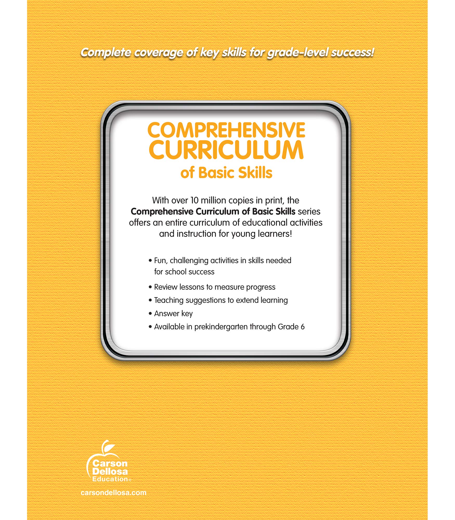 Carson Dellosa Comprehensive Curriculum of Basic Skills Second Grade Workbook, Reading Comprehension, Language Arts, Spelling, Grammar, Math, and Writing Practice, Classroom or Homeschool Curriculum