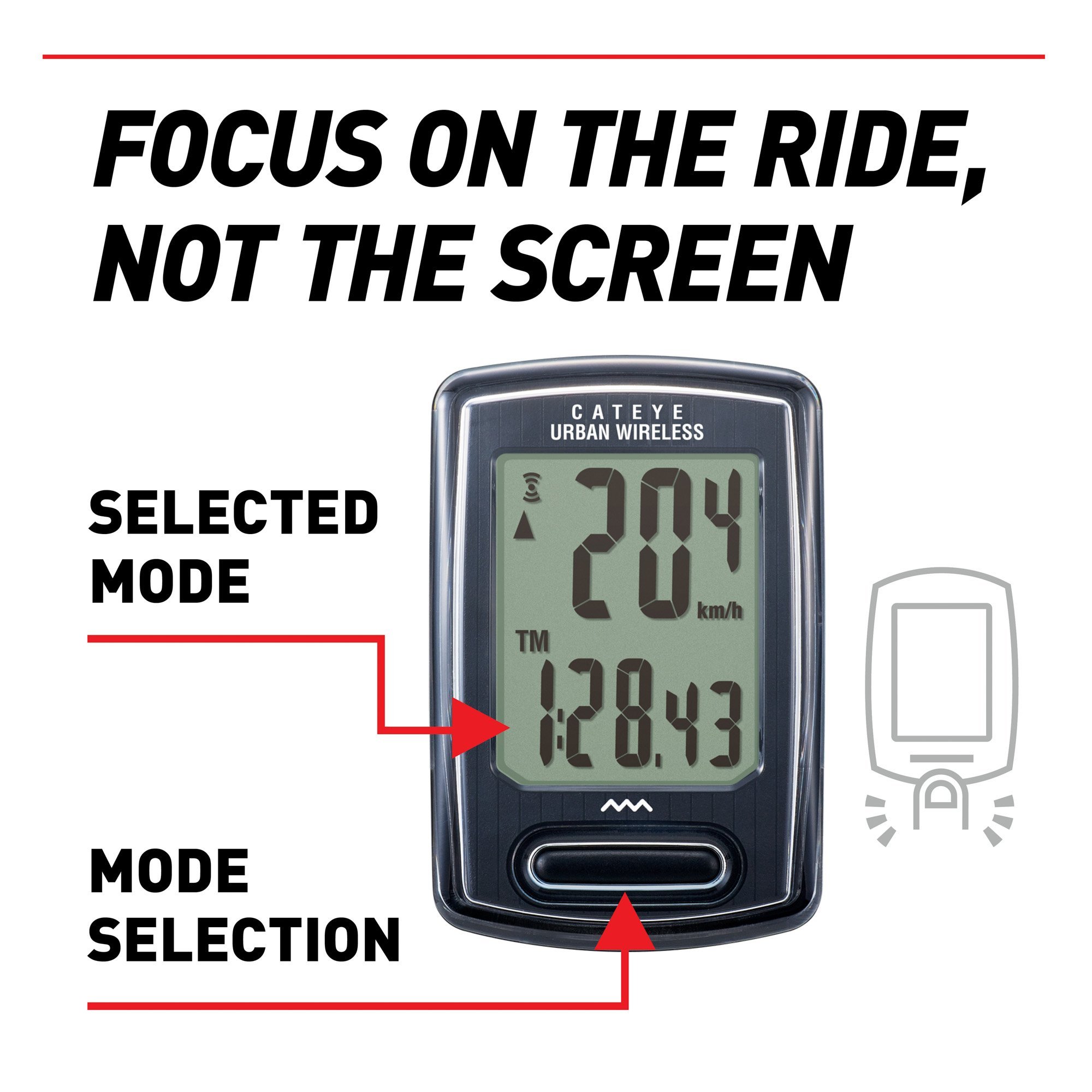 cateye urban wireless plus bike computer