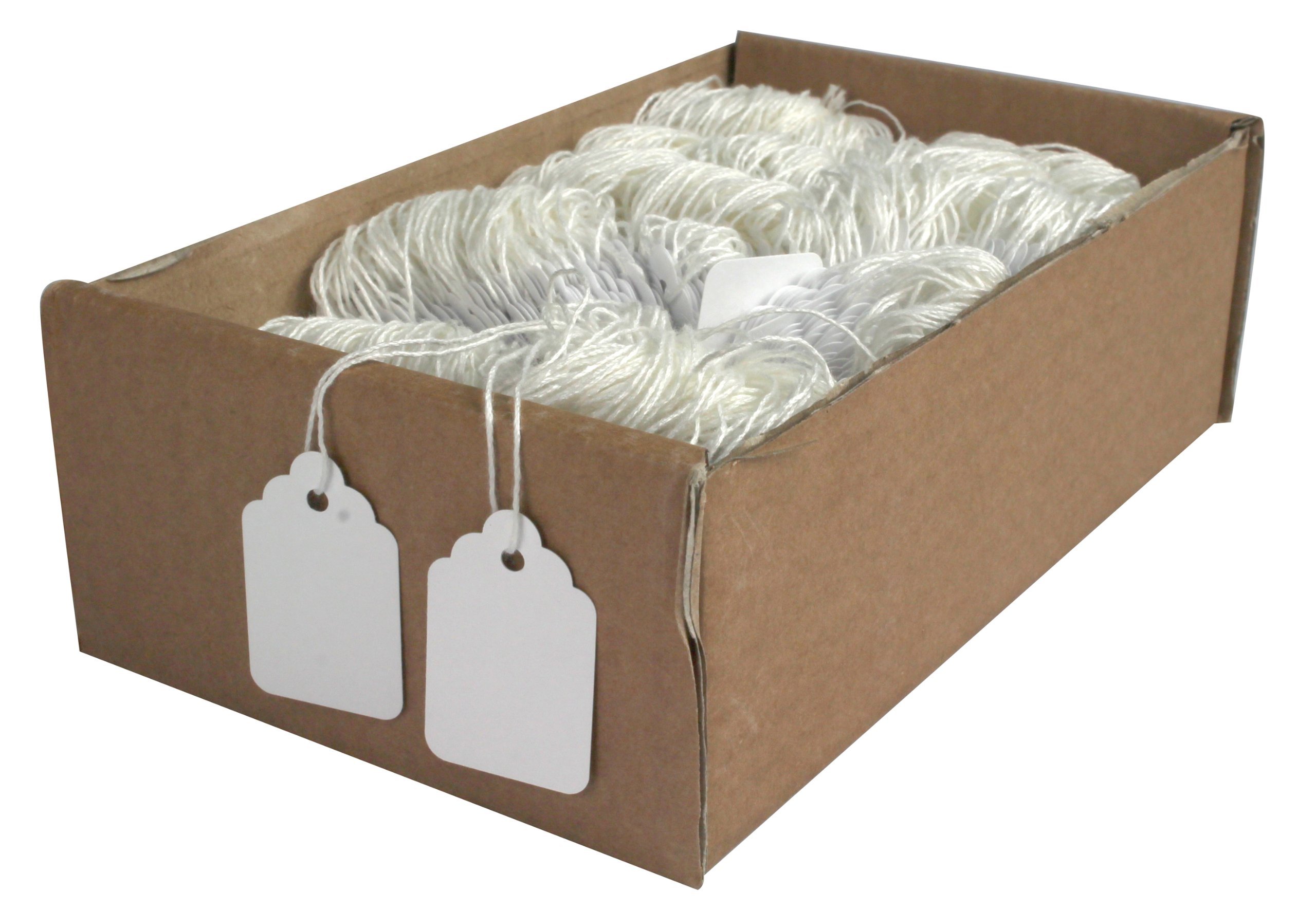 Merit Strung Tickets Durable 37x24mm White Ref TK7104 [Pack of 1000]