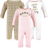Hudson Baby Unisex baby Cotton Coveralls, Leopard Mamas Mini, 12-18 Months, Leopard Mamas Mini, 12-18 Months US