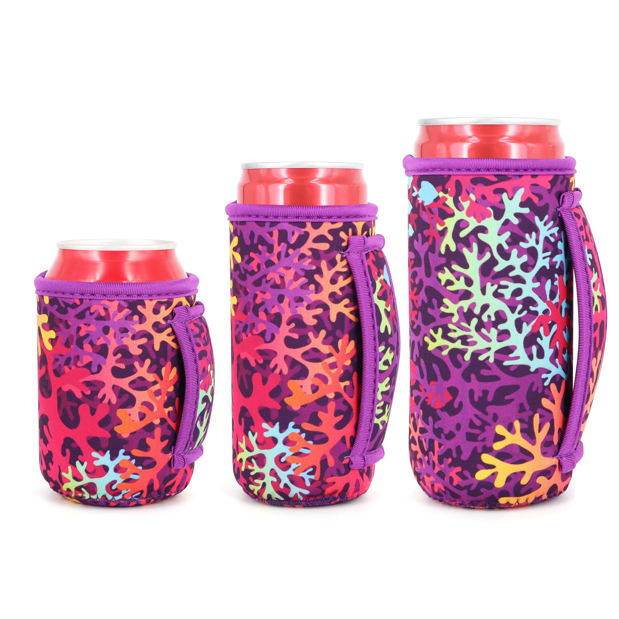 AJLTPA 3 Pack Reusable Neoprene Insulated Can