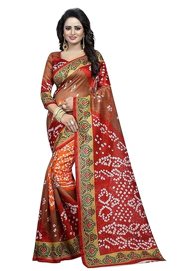 art silk with blouse piece Saree