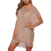 Cysincos Womens Swimsuit Cover Up Hollow Out Swimwear Beach Bathing Suit Bikini Coverups