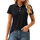 MAGCOMSEN Women's Polos Golf Shirts Short Sleeve UPF 50+ Collared Shirt Quick Dry Tennis Work Athletic Tops