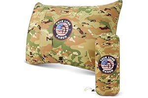 ThinLyneRanch Therapeutic Camping Travel Pillow – Shredded Small Memory Foam Pillow for Deployments, Airplanes, and Car Trips – Ideal Size for Sleeping, Backpacking, and Portable Camp Gear