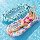 Stonful 2 Pack Inflatable Pool Floats Lounger, Pool Rafts for Adults | Thickened PVC, Multicolor, Water Hammock, Cooling Mesh, Giant Pool Floaties for Tanning, Pool Party, Beach, Lake