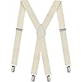 Dibi Suspenders for Men - Adjustable X Back Men's Women's Suspenders with Strong Clips