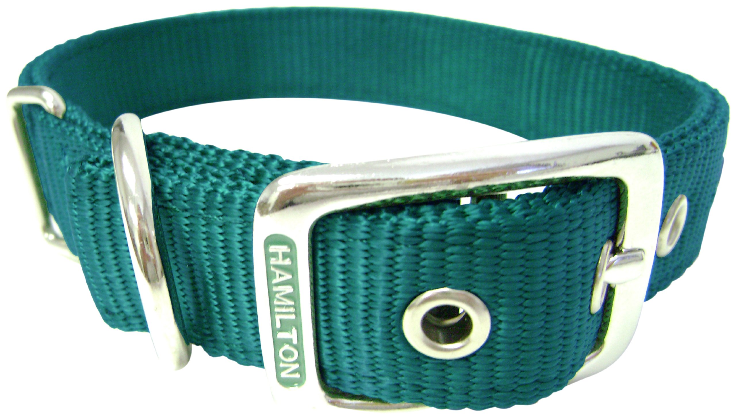 Hamilton Double Thick Nylon Deluxe Dog Collar, 1Inch by 28Inch, Dark