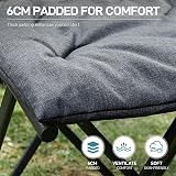 EVER ADVANCED Folding Camping Footrest Ergonomic Ottomans 90kg Cap Light Grey view 6