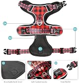 HEELE No Pull Dog Harness Reflective Adjustable Front Back Leash Attach XL view 4
