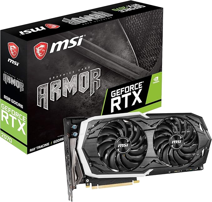 Amazon Com Msi Gaming Geforce Rtx 70 8gb Gdrr6 256 Bit Hdmi Dp Usb Ray Tracing Turing Architecture Hdcp Graphics Card Rtx 70 Armor 8g Oc Computers Accessories