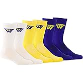 Ultra Game Men's NBA Official Athletic Cushioned Core Logo Team Crew Socks-3 Pack