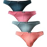 iKingsky Men's Thong Underwear Soft Stretch T-back Mens Underwear (Large, 4 Pack-D)