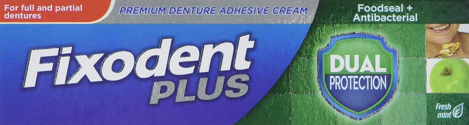 Fixodent Dual Protection Adhesive, 40g, 40 g (Pack of 1)