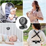 momcozy Portable Stroller Fan with Clip 4-Speed Personal Mini Fan 0.11kg view 4