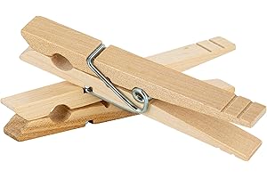Laundry 360 48 Count Birch Wood Clothespins, Natura