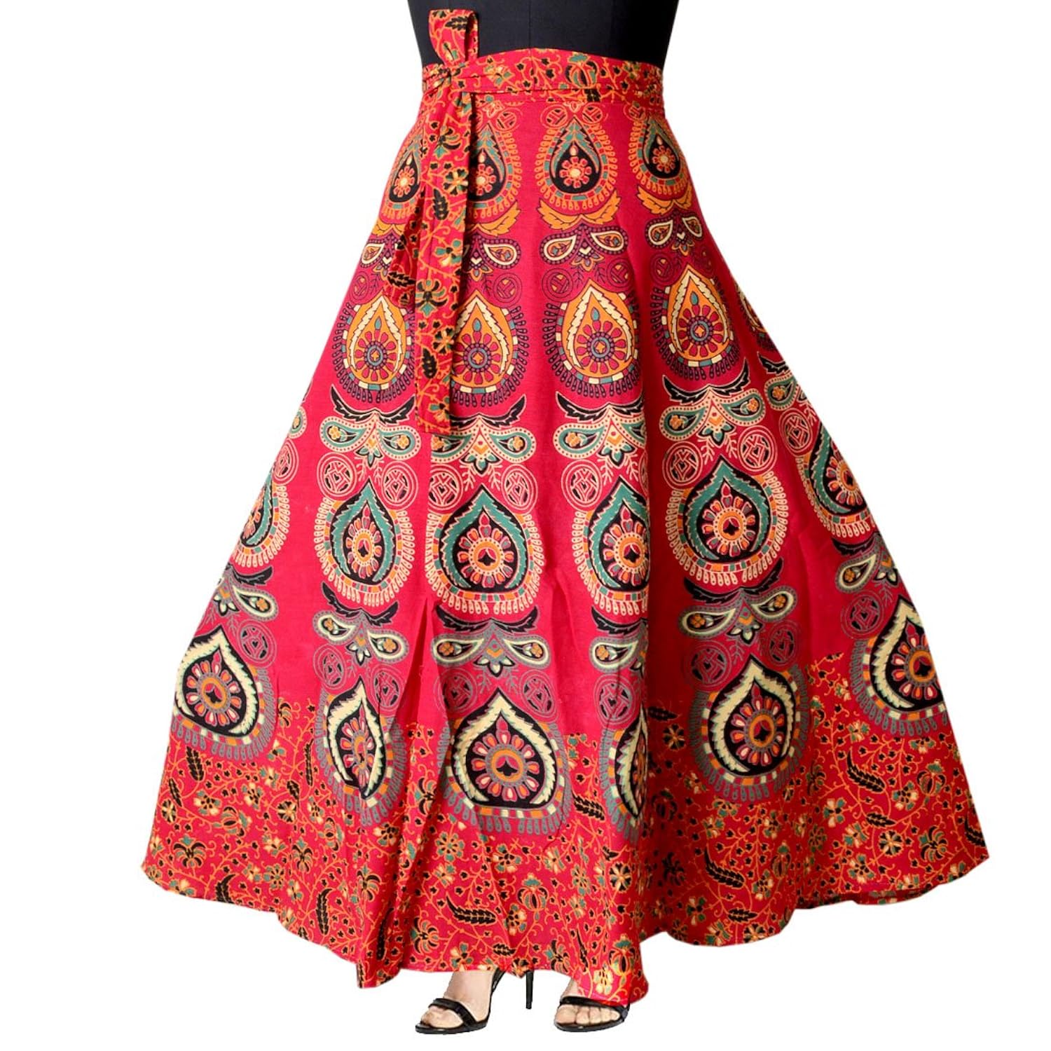 jaipuri rajsthani full long cotton skirt for girls and women 2 pcs