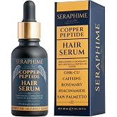 Seraphime Copper Peptide Serum for Hair, 2% GHK-CU for Hair Growth, 1 floz | Caffeine, Niacinamide, Rosemary Oil &amp; Saw Palmetto, Scalp Revitalizing Care, Thicker-Looking Hair &amp; Enhanced Density