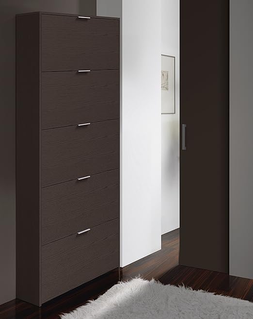 Habitdesign 007815Z Zapatero de 5 Puertas, Mueble Zapatero Estrecho