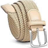 BELTROAD Elastic Braided Belt Men - Multicolored Woven Belt for Golf Work Casual, Stretch Comfort for Jeans Pant Shorts