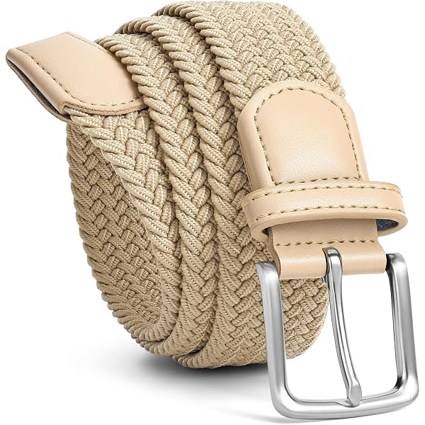 VEASAERS Golf Belts for Men 2 Pack Braided Elastic Fabric  display picture 3