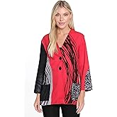 Ali Miles womens Knit Faux Suede Button Front Jacket Patch Pockets