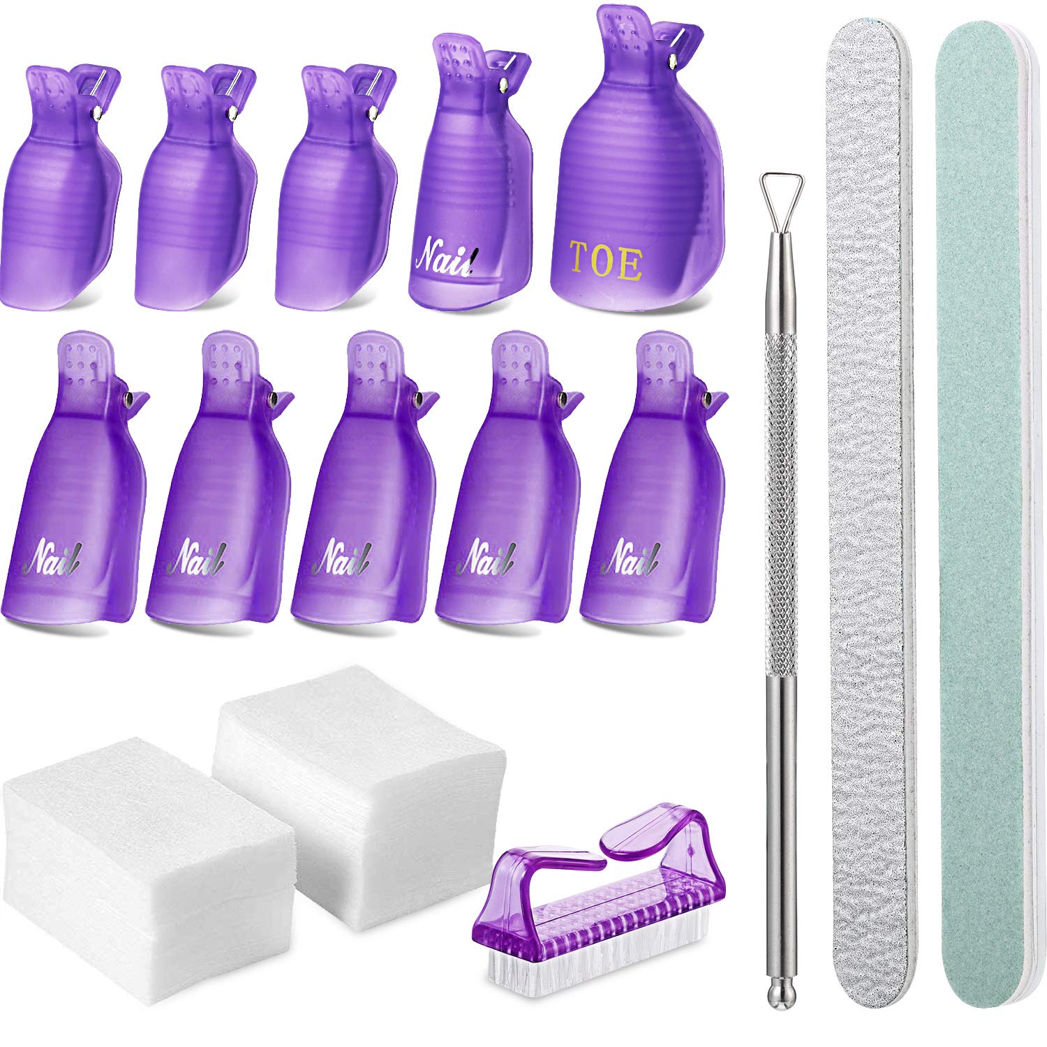 Gel Nail Polish Remover Tool Kit 600 Piece Wipe Cotton Pad