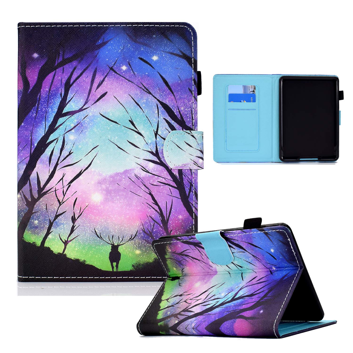 Bspring Case for 6.8" Kindle Paperwhite (11th Generation-2021 E-Reader) and Kindle Paperwhite Signature Edition, Light Shell Cover with Auto Wake/Sleep,Starry sky