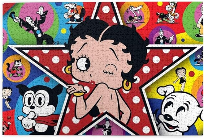 Amazon Co Jp Betty Boop ベティーブープ3 のジグソーパズル1000ピースセクシーなカップルの木製ジグソーパズルゲーム青年パズルゲームおもちゃギフ 大人の減圧アニメの男性と女の子のパズルのおもちゃ