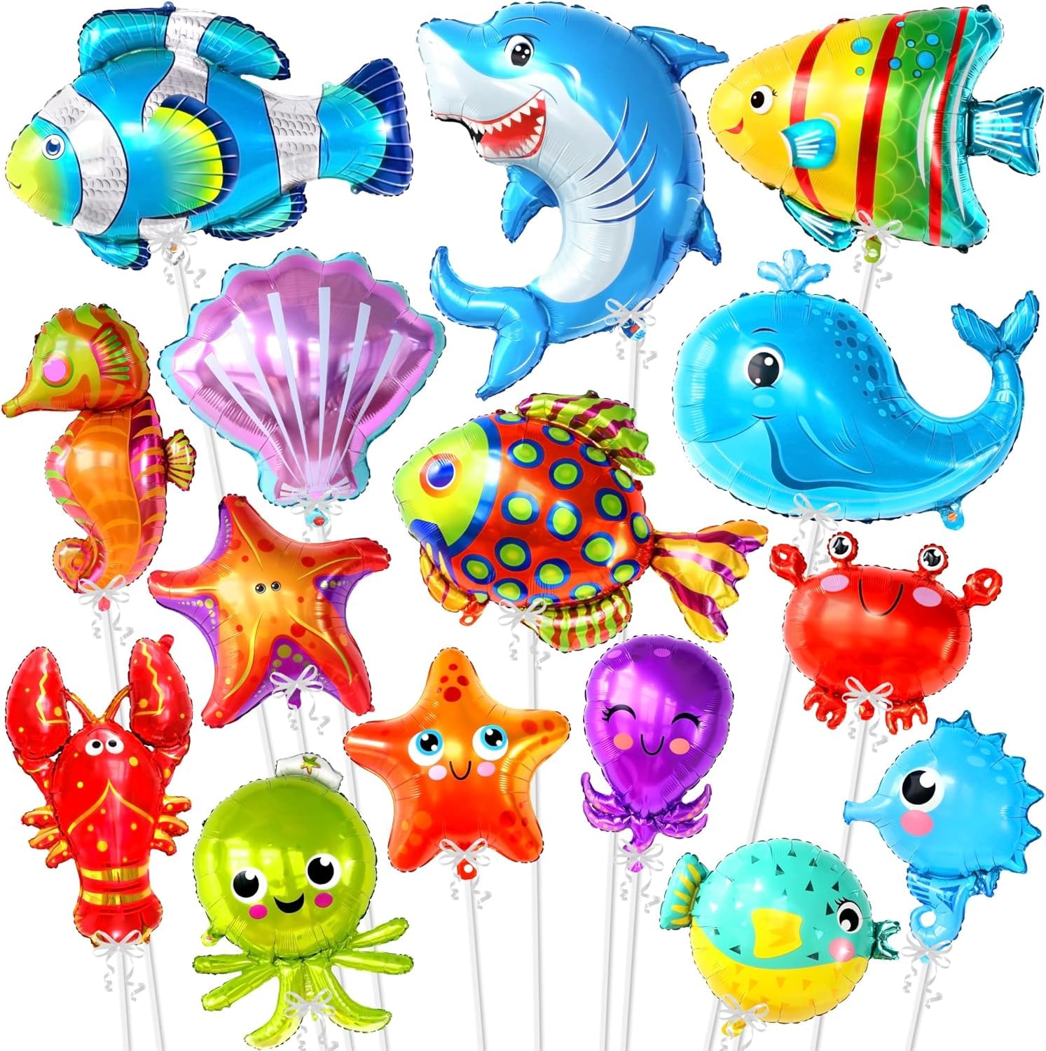 Photo 1 of KatchOn, Big Balloons for Under the Sea Party Decorations - 43 Inch, Pack of 15 | Ocean Balloons, Under The Sea Balloon | Ocean Animal Balloon, Pool Party Balloons Beach Theme Party Decoration