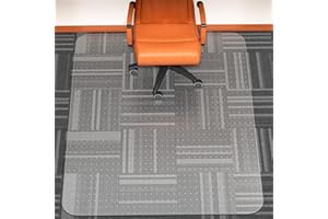 WASJOYE 48" x 60" Office Chair Mat for Carpet, Transparent Chair Mat with Non-Slip Rivets Carpet Protection for Computer Chair and Office Chair