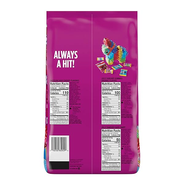 JOLLY RANCHER AND TWIZZLERS ASSORTED FRUIT FLAVORED CANDY PARTY PACK, 43.03 OZ