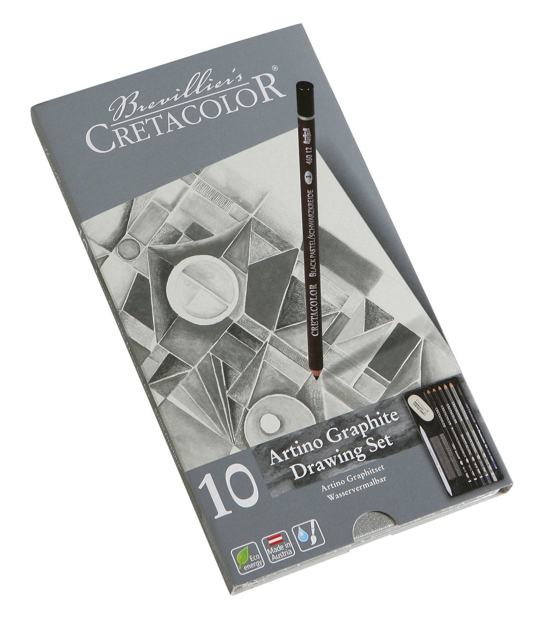 Cretacolor 400 21 Artino Graphite 10 Piece Set, Graphite and Chalk