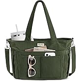 Bagstellar Corduroy Tote Bag for Women, 17 Pockets Laptop Work Tote Bag Lightweight Teacher Nurse Bible Bag for School Travel | with 40oz Cup Holder, Multi Compartment, Zipper Crossbody Bag, College Shoulder Bag, Daily Purse w/ Strap, Ideal Gift for Women