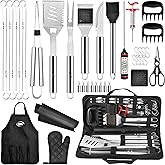 Kaluns BBQ Accessories, Complete Grill Set Grilling Gifts, 40 Pcs Premium Heavy Duty Stainless Steel Barbecue Grill Accessories for Outdoor Grill, Mens Valentines Day Gifts for Him