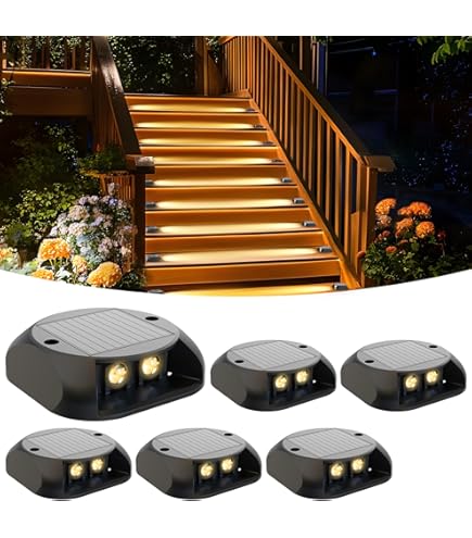 Sucolite Paquete De 6 Focos Solares Para Exteriores, Impermeables, IP65
